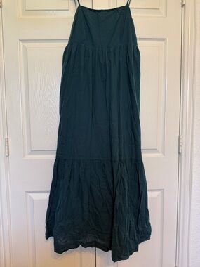 Abercrombie Low Back Tiered Maxi Dress - Teal